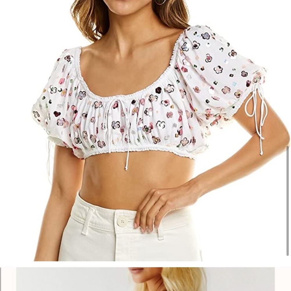 NWT For Love and Lemons Cold Hearted Crop Top